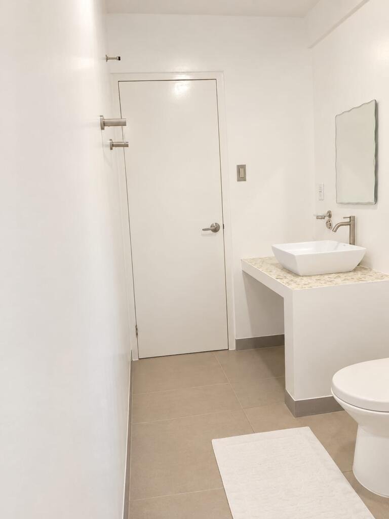 Duplex Deluxe Villa Seaview bathroom with walk-in shower, Sunset Cove beach resort Romblon